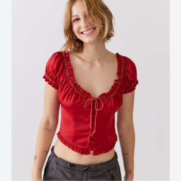 urban outfitters ruffle top